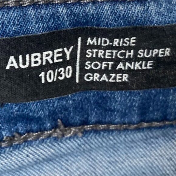 Buffalo Womens Jeans 10/30 Blue Denim Mid-Rise Stretch Straight Ankle Grazer - Picture 8 of 13